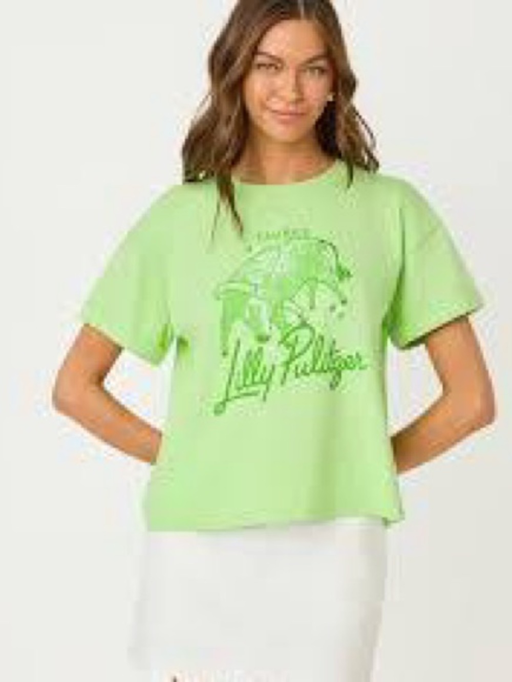 Lilly Pulitzer Neon Lime Graphic Short Sleeve Tee